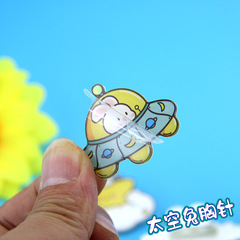 宇航員太空人日系可愛卡通配飾亞克力胸針批發ins書包徽章小兔子