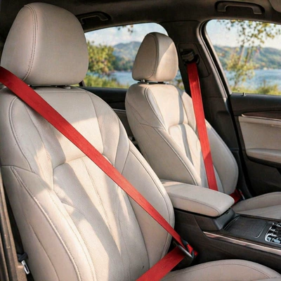 Car seat belt high-quality nylon seatbelts support - red