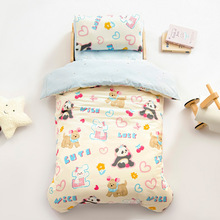批发纯棉被套卡通幼儿园三件套儿童棉花被褥被子全棉多件套婴儿床