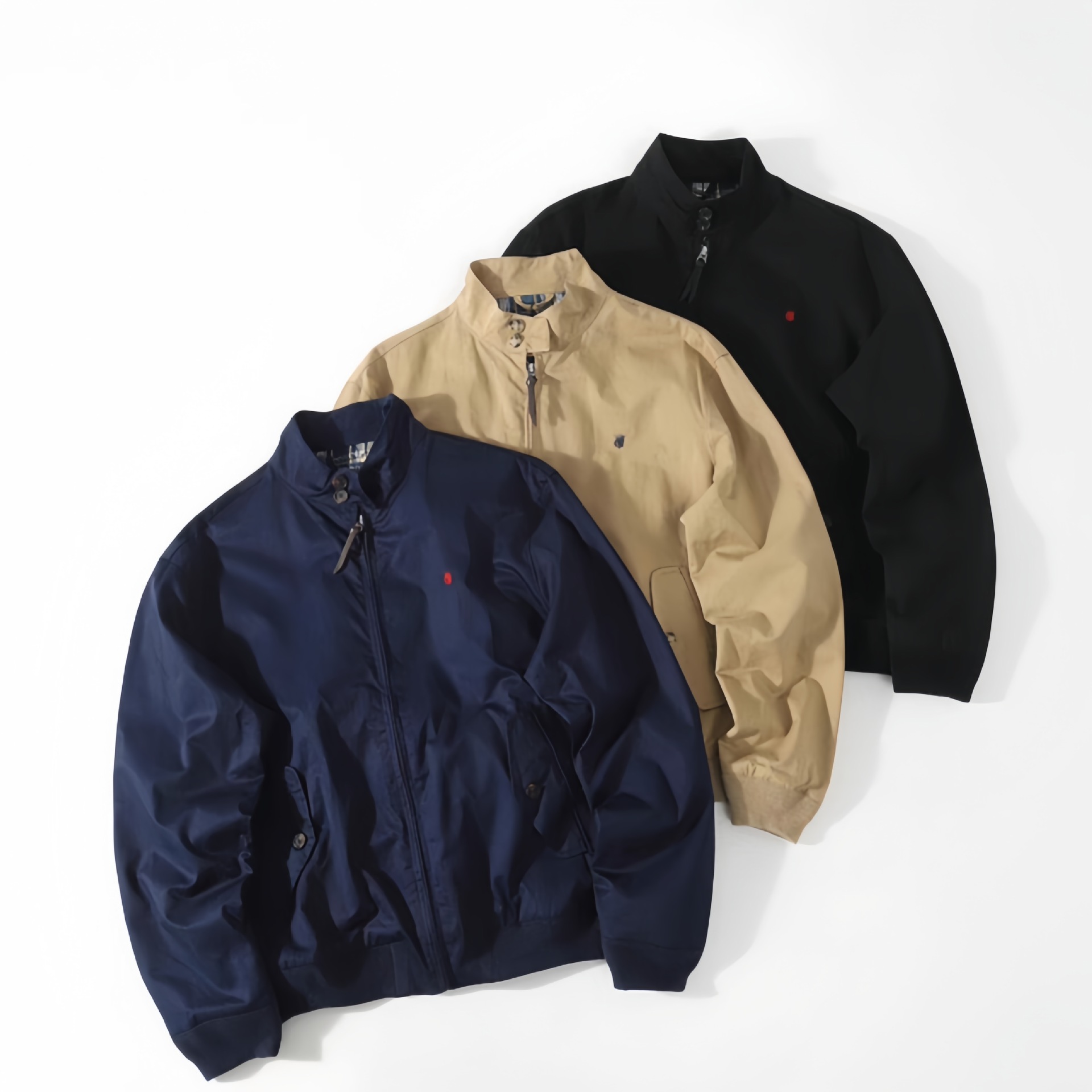 Kişi üçün pambıq jaket, tikmə detallı, plus ölçü