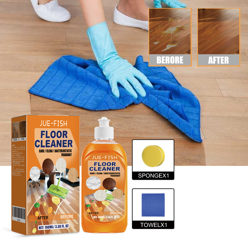 Jue-Fish Floor Cleaner Daily Decontamination and Descaling Wood Floor Cleaning Polishing Brightening Tile Cleaner