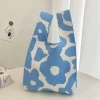 Blue, flowered