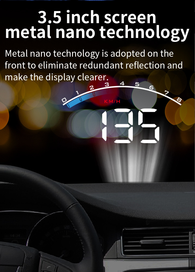 Cross-border exclusive car head-up display OBD2 fault code clearing diagnostic tool with high-brightness LED display
