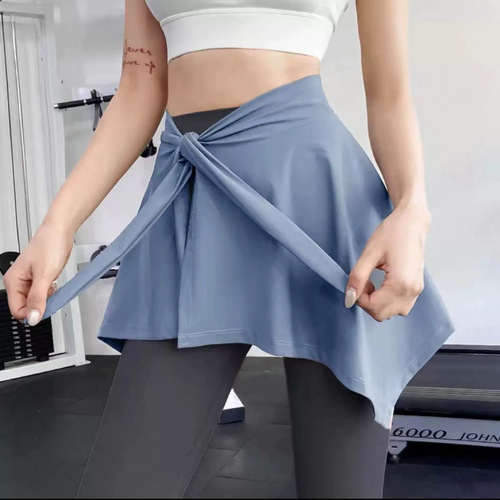 Yoga Pants Anti-Embarrassment Outerwear Butt Curtain Women's Anti-Slip Cover Skirt Fitness Running One-Piece Outer Cover Skirt