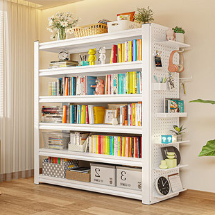 Steel Bookshelf Multi-layer Floor Storage Rack Household Children's Simple Bookcase Integrated Wall Balcony Storage Rack