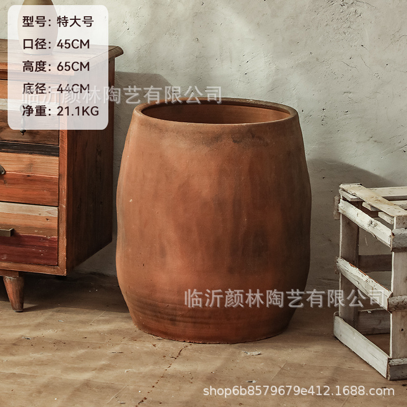 Retro color de cerámica maceta de viento tranquilo maceta de cerámica