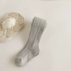 D0105 side twisting light panels with panty -lustrous gray