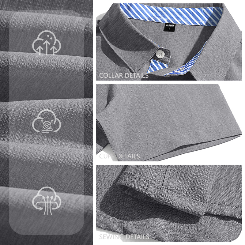 Verano europeo y americano nuevo hombre revestimiento a rayas de manga corta camisa de comercio exterior exterior casual europea americana