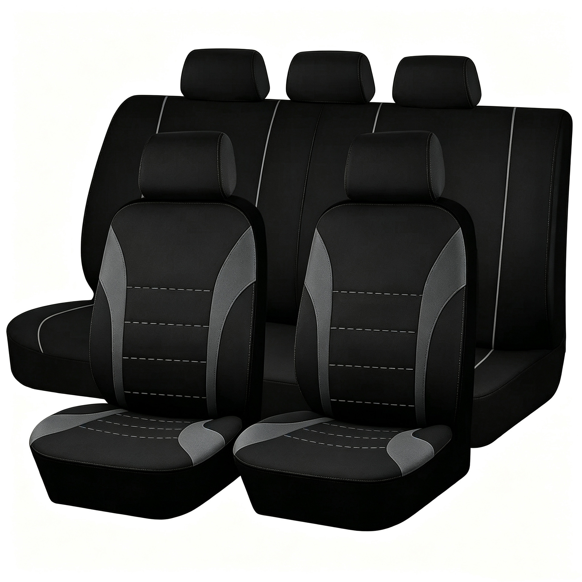 General-Purpose 5-Seater Car Seat Covers with Single Waistline, 9-Piece Set for Export to Southeast Asia, Russia, Africa and Other Overseas Countries