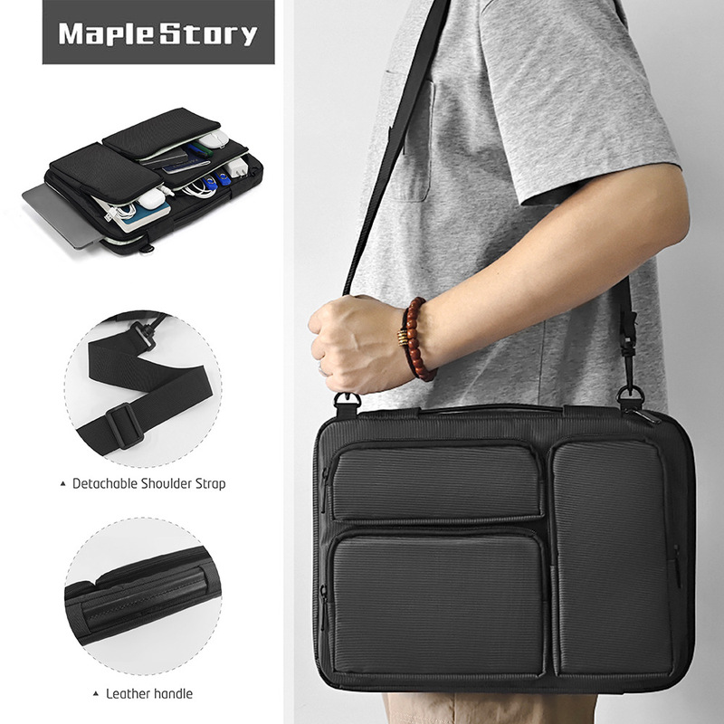 Cross-Border Laptop Bag 14/ 15.6inch Business Casual Briefcase Shoulder 16inch Laptop Bag Men