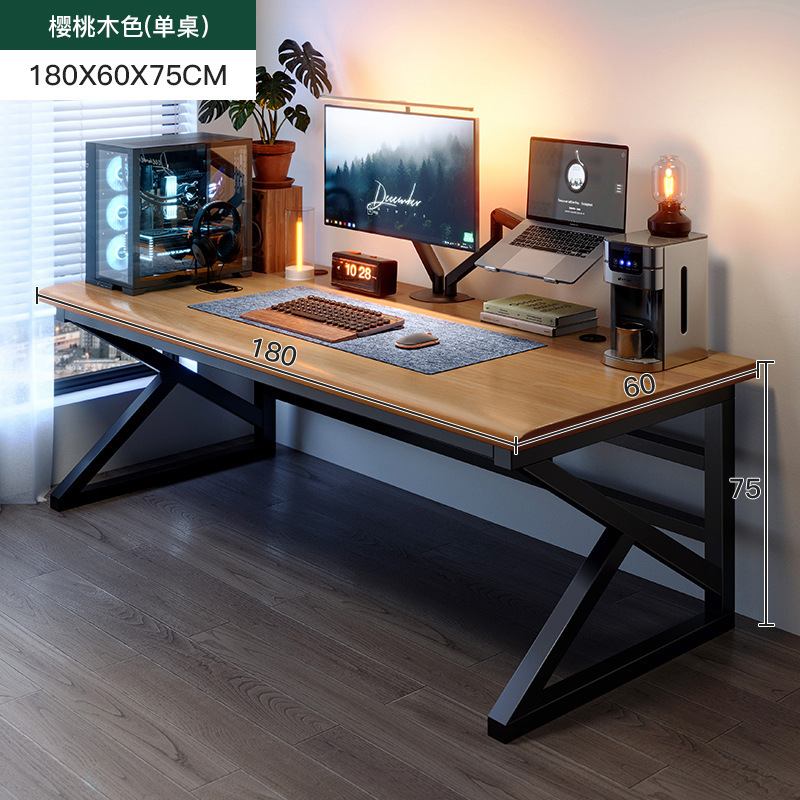 Escritorio para computadora de madera maciza Escritorio para uso doméstico Escritorio simple Dormitorio Escritorio para estudiantes Escritorio para juegos Escritorio largo Banco de trabajo