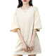 Summer Solid Color T-shirt Women's Short-sleeved Korean Style Loose plus size Slimming Large Shoulder Shoulder Cotton Half-sleeved Large Edition Top Women's Clothing