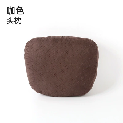 Headrest — Support, Dupont Bio-Velvet Headrest, Neck - brown-single-headrest-dupont-cotton-core-suede-breathable-perforated