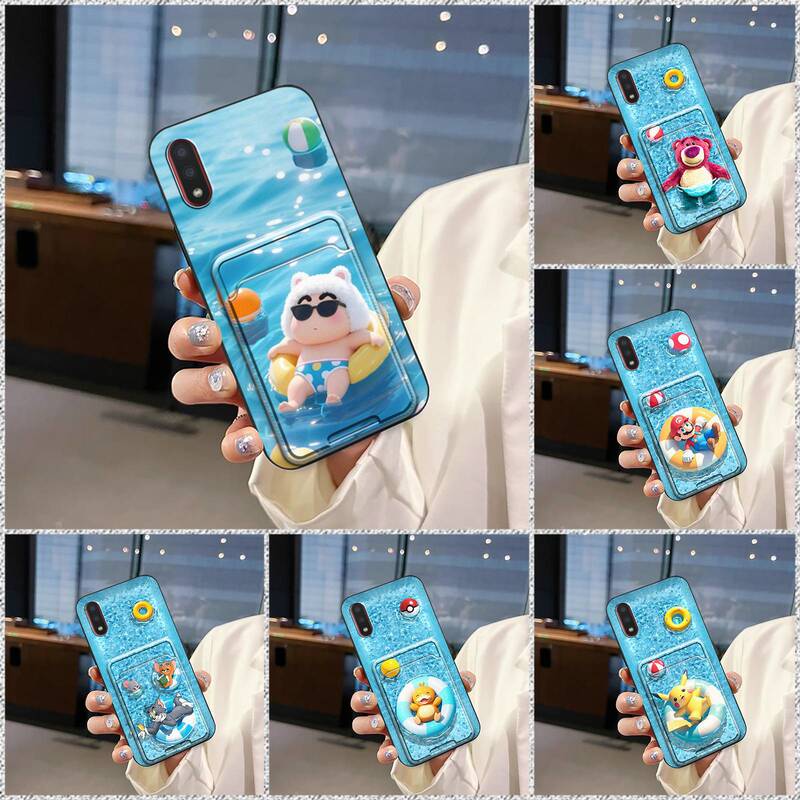 Suitable for Samsung Mobile Phone Cases, Trendy Dust-Proof Card Holders, Card Slots, Youthful Soft Shells, Swimming Rings, Cooling, Simple Card Holders, Funny