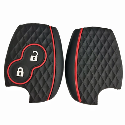 Suitable for Renault straight plate two-key silicone car key case texture in stock wholesale source factory can send (Static Rod/Key Bag) - type-a