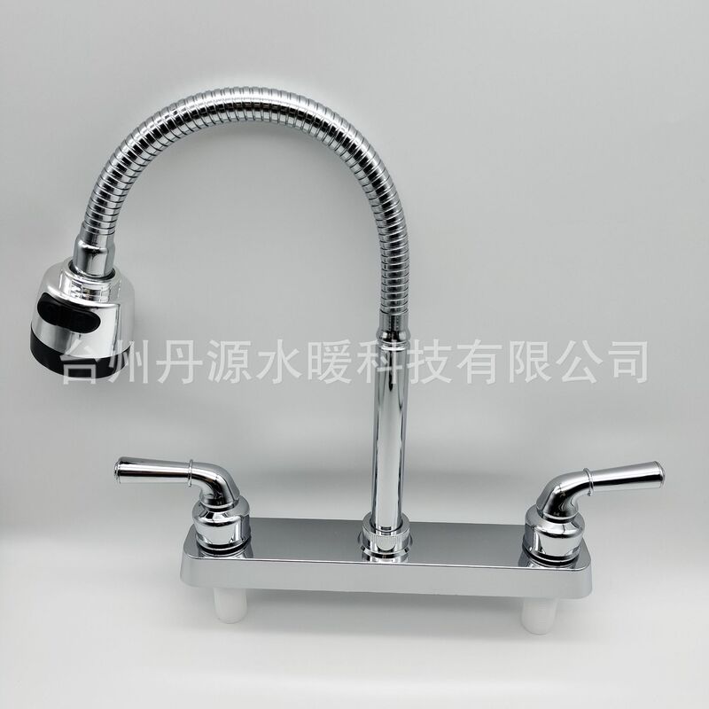 in stock cross-border South America hot and cold faucet double ceramic piece plastic double handle faucet kitchen splash faucet in stock cross-border South America hot and cold faucet double ceramic piece plastic double handle faucet kitchen splash faucet