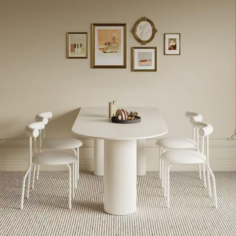 Slate Dining Table for Home Small Apartment Light Luxury Simple Rectangular Restaurant Island Marble Dining Table and Chair Combination