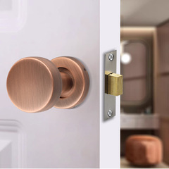 隱形門圓擰手暗裝門鎖臥室門客廳拉手單面門鎖 不鏽鋼304圓形球鎖