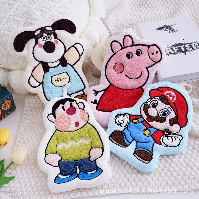 Cross-Border Doll Hand Towel Factory Wholesale Hangable Kitchen Rag Bathroom Cartoon Cute Children's Small Towel