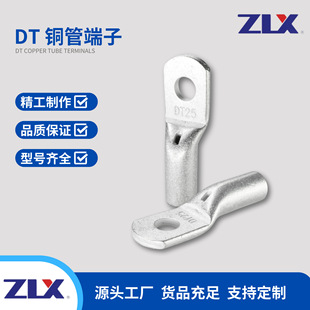 DT Copper Tube Terminal DT95-8 DT95-10 DT120-8 Thickened Copper Low Resistance Cable Wiring Copper Nose