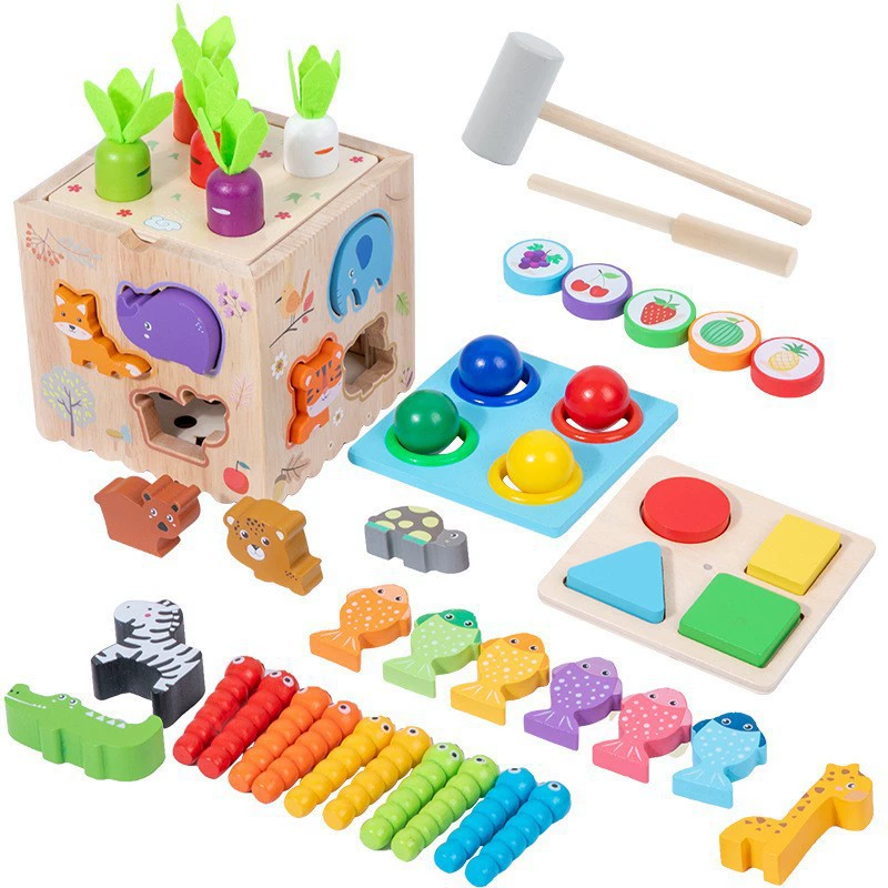 Детские универсальные интеллектуальные бусины, деревянная игрушка Montessori, (跨境 торговля), раннее развитие