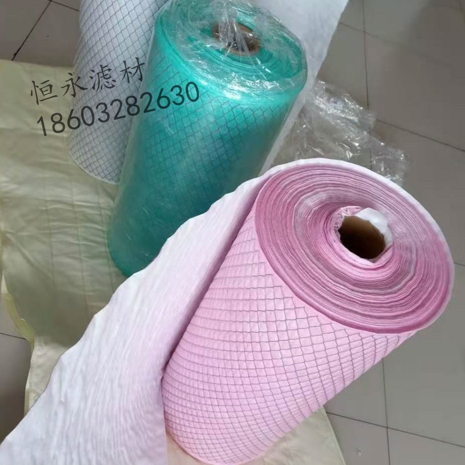 初中效可打褶G3 G4铺网空气过滤材料  棉纤维复合镀锌铁丝网