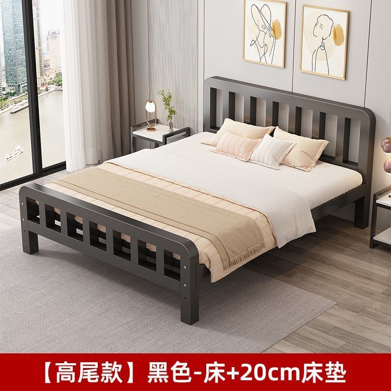 铁艺床加固加厚双人床1.8铁床单人1.0米铁架床现代简约1.5m家用|undefined