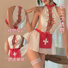 护士装情趣内衣性感深V绑带纯欲夜店角色扮演情趣诱惑cos制服装