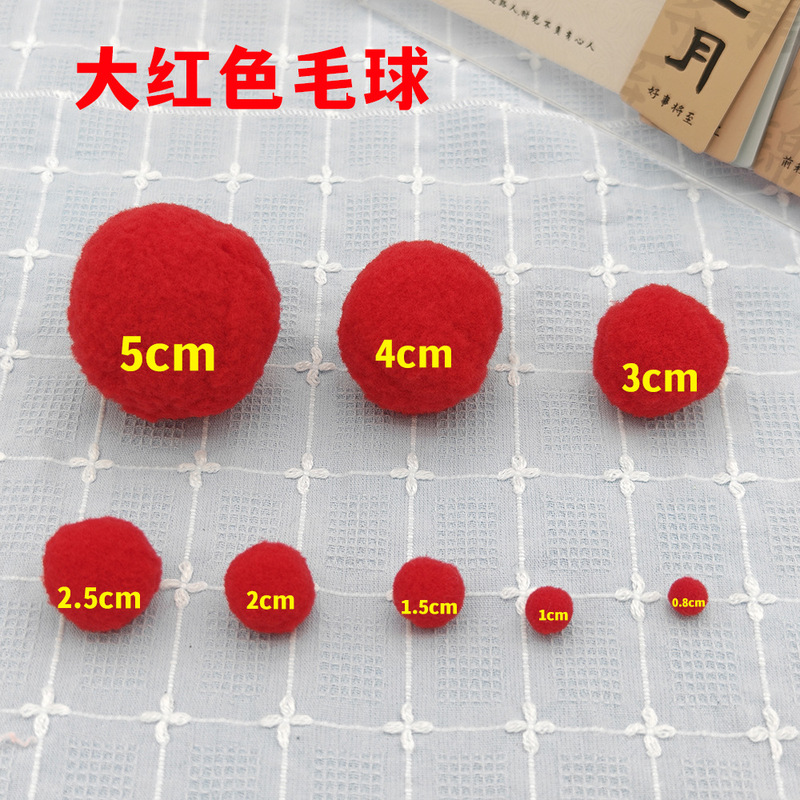 1-5cm Large Red Pom-Pom Candy Cane String Pom-Pom Plush Candy Cane String Year of the Horse New Year Decoration Pom-Pom Props 1-5cm Large Red Pom-Pom Candy Cane String Pom-Pom Plush Candy Cane String Year of the Horse New Year Decoration Pom-Pom Props