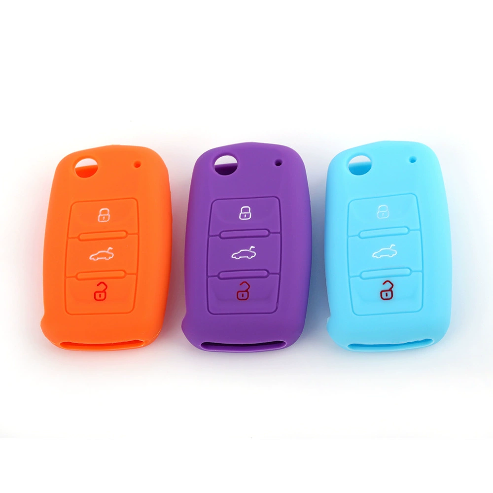 Подходит для Volkswagen Tiguan Passat Octavia Bora Lavida, сумка для ключей с дистанционным управлением, силиконовый чехол для ключей