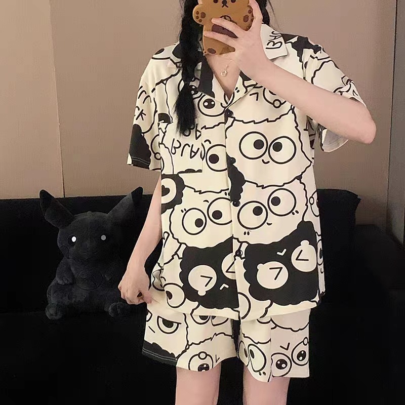 D.M-117 카툰 연탄 가디건 더블 쇼트