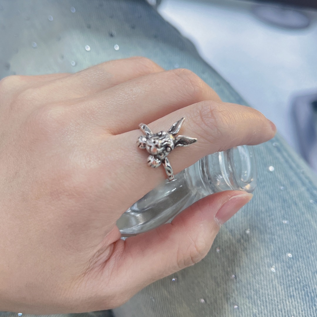 Punk Rabbit Simple Fashion Retro Ring For Women