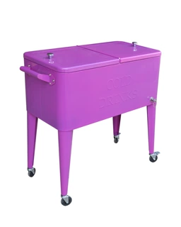 厂家供应红色保温箱推车款保温箱就是食品冷藏保温箱 80QT