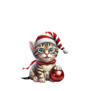 New 2D Plane Cute Cat Ornaments Christmas Acrylic Pendant Ornaments Christmas Tree Window Christmas Decorations Hanging
