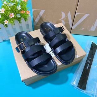 International Station Hot-Selling Cross-Border Same Style Slippers Solid Color Fashion Versatile Shoe Ring Buckle Thick-Soled Slippers