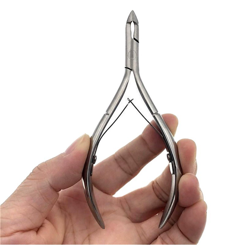 Оптовая Продажа с фабрики ножницы для дизайна ногтей с омертвевшей кожей для удаления омертвевшей кожи из нержавеющей стали двойная вилка с острой круглой головкой ножницы для омертвевшей кожи маникюрный край