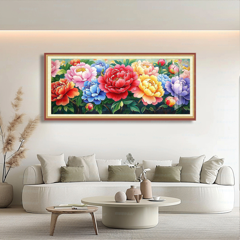 [Algodón importado] Mona Lisa real bordado a mano de flores ricas y nobles bordados chinos de color nacional image 2