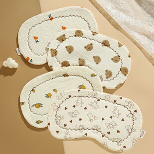 Ins Crepe Baby Cloud Pillow Newborn Pillow Sweat-Absorbent Breathable Anti-Spit-Up Gauze Quilted Wrinkled Gauze Small Infant