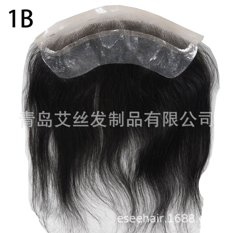 透明网蕾丝发际线自然真人发lacehairline4X18Cm现货手织真人发|undefined