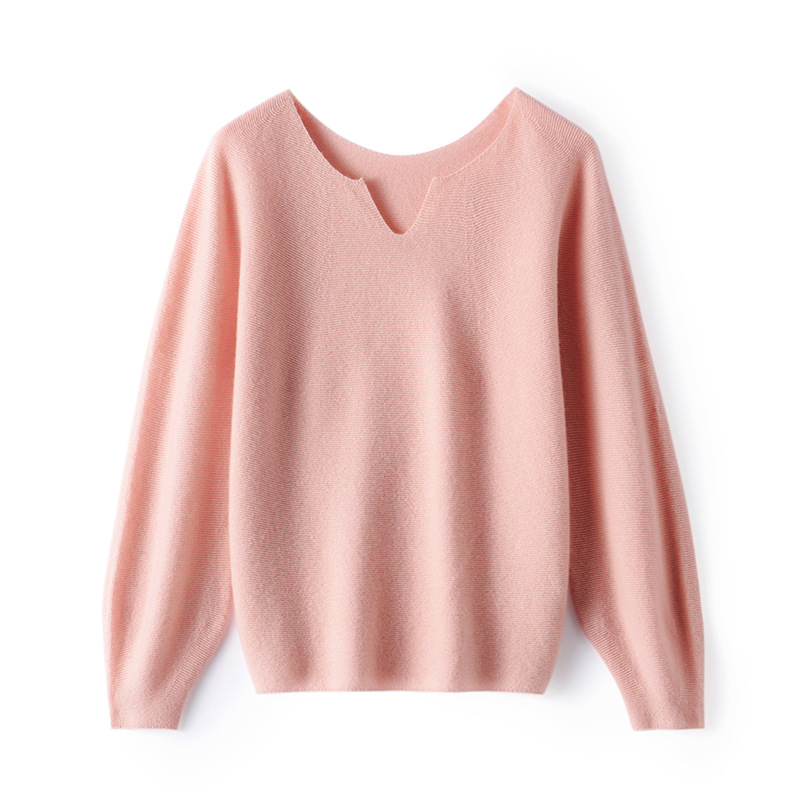 Demi-season solid color sweater