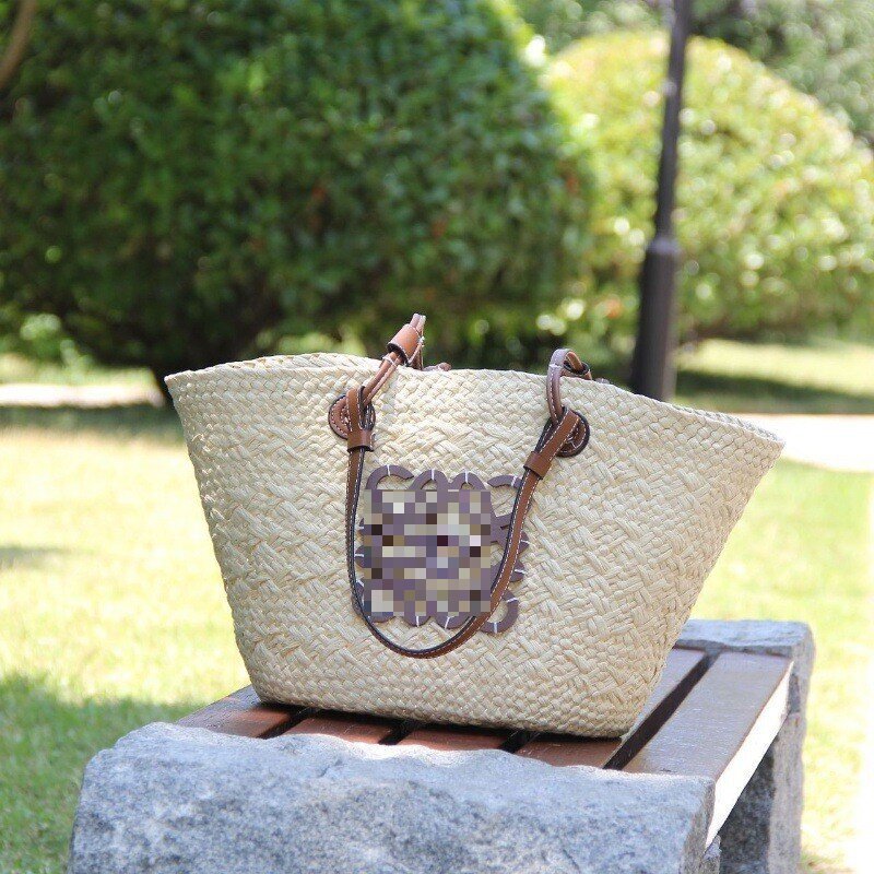 Fashion Gradual Shoulder Handbag Large Capacity Simple Woven Bag All-match Seaside Beach Bag Paper Woven Women's Bag