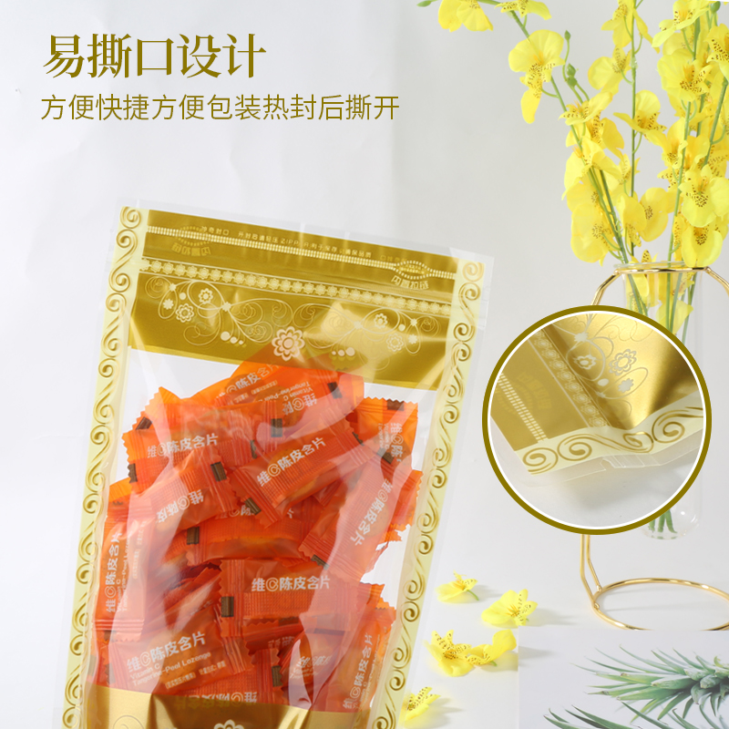 alta transparencia impresión de color nuez auto-sellar bolsa de té flores frutas secas mariscos productos secos medicinales sopa empaque sellado bolsa
