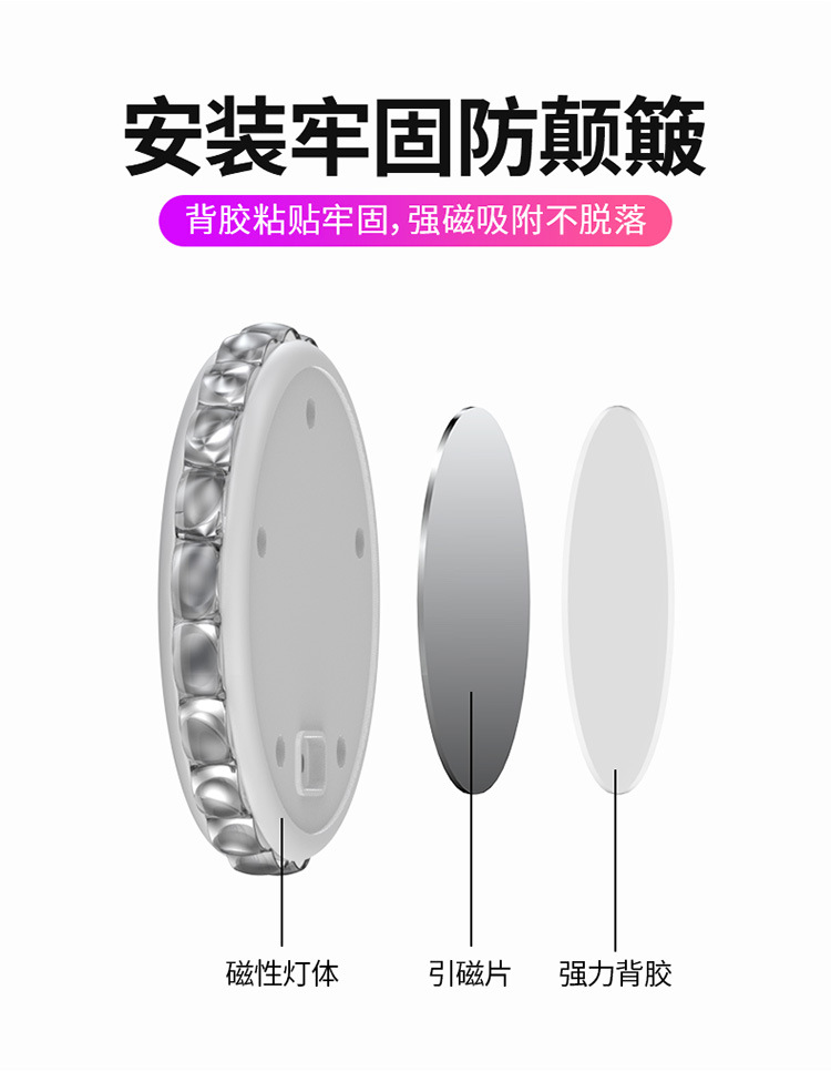 Installation-Free Car Roof Interior Atmosphere Light Led Car Colorful Atmosphere Light Rv Decorative Light Car Reading Light