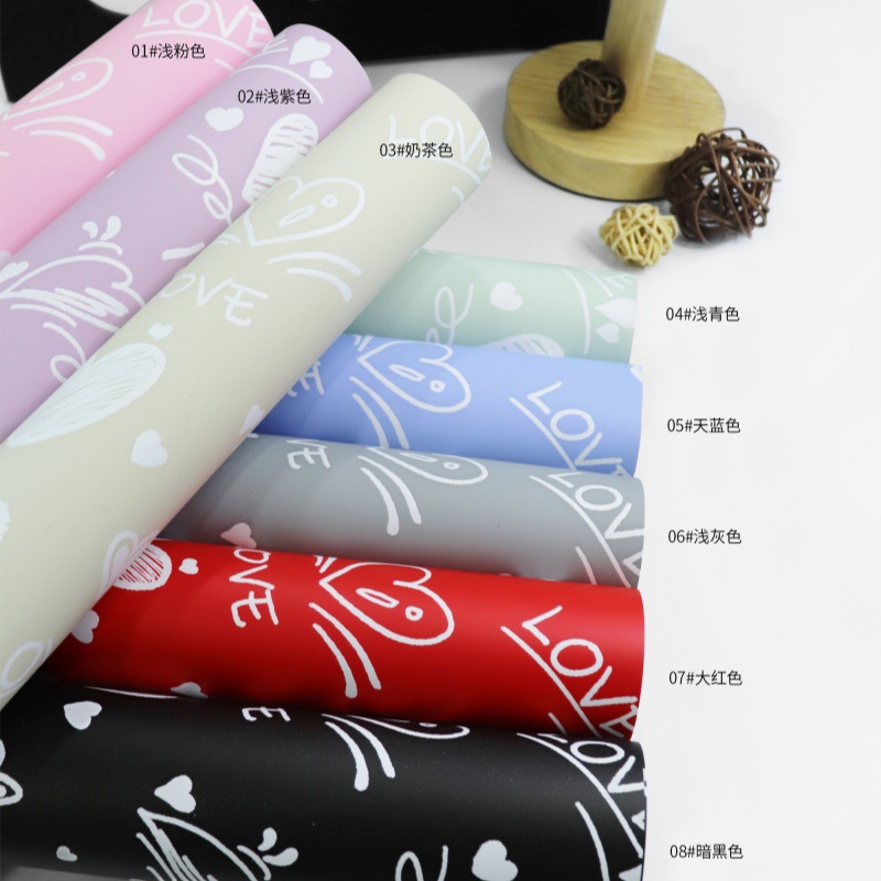 Fabricante de fiestas de flores al por mayor nuevos productos transfronterizos, ramo de San Valentín, papel de embalaje, floristería, papel de embalaje de flores a prueba de agua, materiales