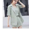 man 's suit suit suit suit Three 2022 Summer wear Chiffon shorts fresh Occupation suit