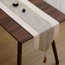 新中式禅意桌旗轻奢茶几桌布餐桌电视柜盖布茶桌茶席茶台垫布