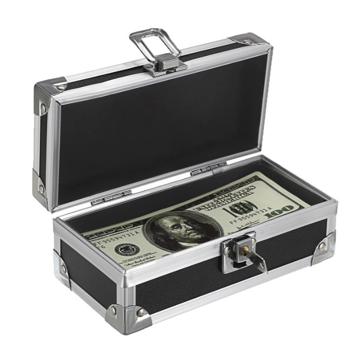 Caja de herramientas de aleación de aluminio multifuncional con caja de almacenamiento de bloqueo de viaje al aire libre caja de almacenamiento de herramientas de aluminio