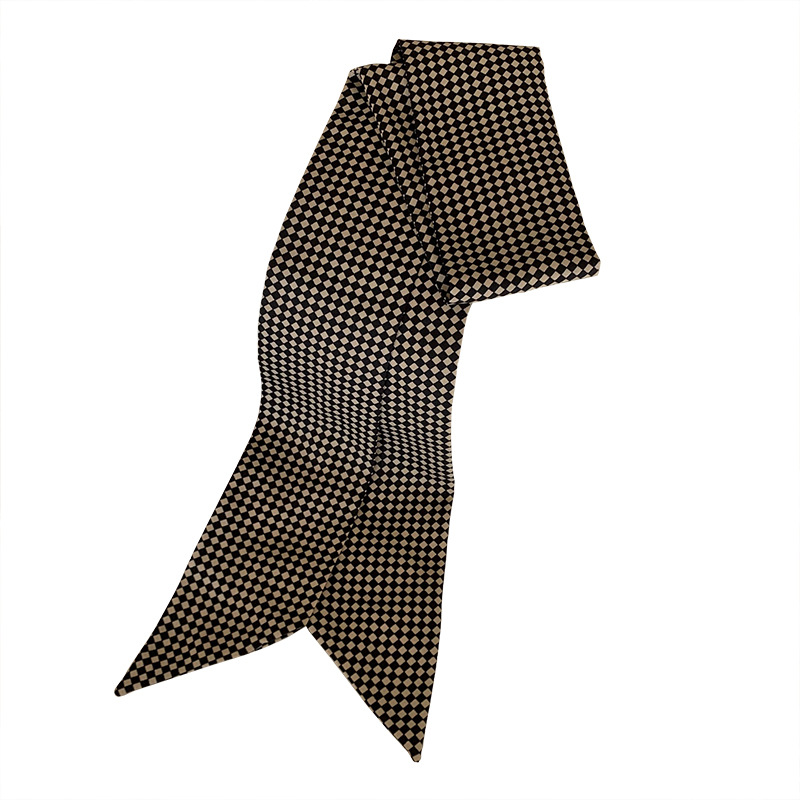 Buñuelo de seda larga larga alta sensación de cinturón de decoración buñuelo de moda bolsa de banda banda banda ondulada buñuelo de seda sombrero