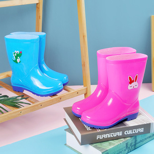 Factory wholesale children's rain boots boys and girls water shoes baby rain boots water boots in the tube large and small children children children