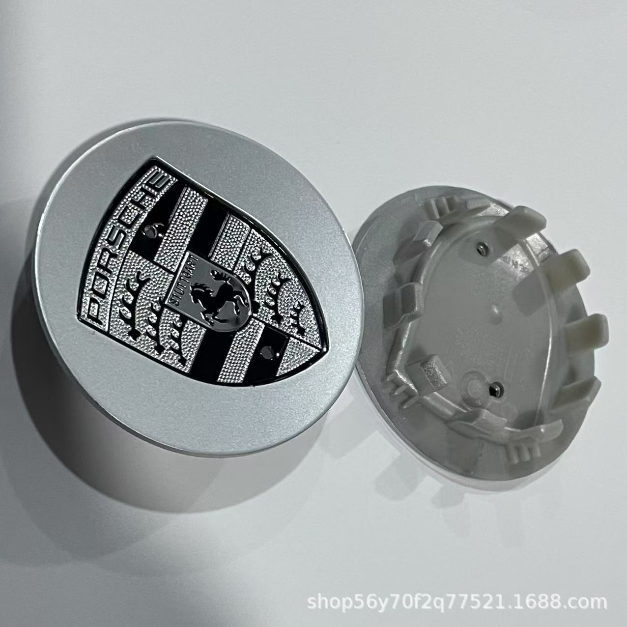 Suitable for Porsche Original Car Hub Cap Center Cap Various Series 76mm 65mm Elegant Black Bright Silver Matte Silver Gray Color